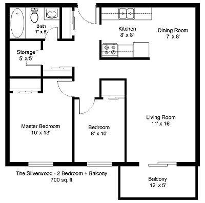 Silberwood 2 bedroom apartment with balcony