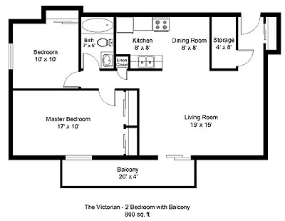Victorian 2 bedroom plan